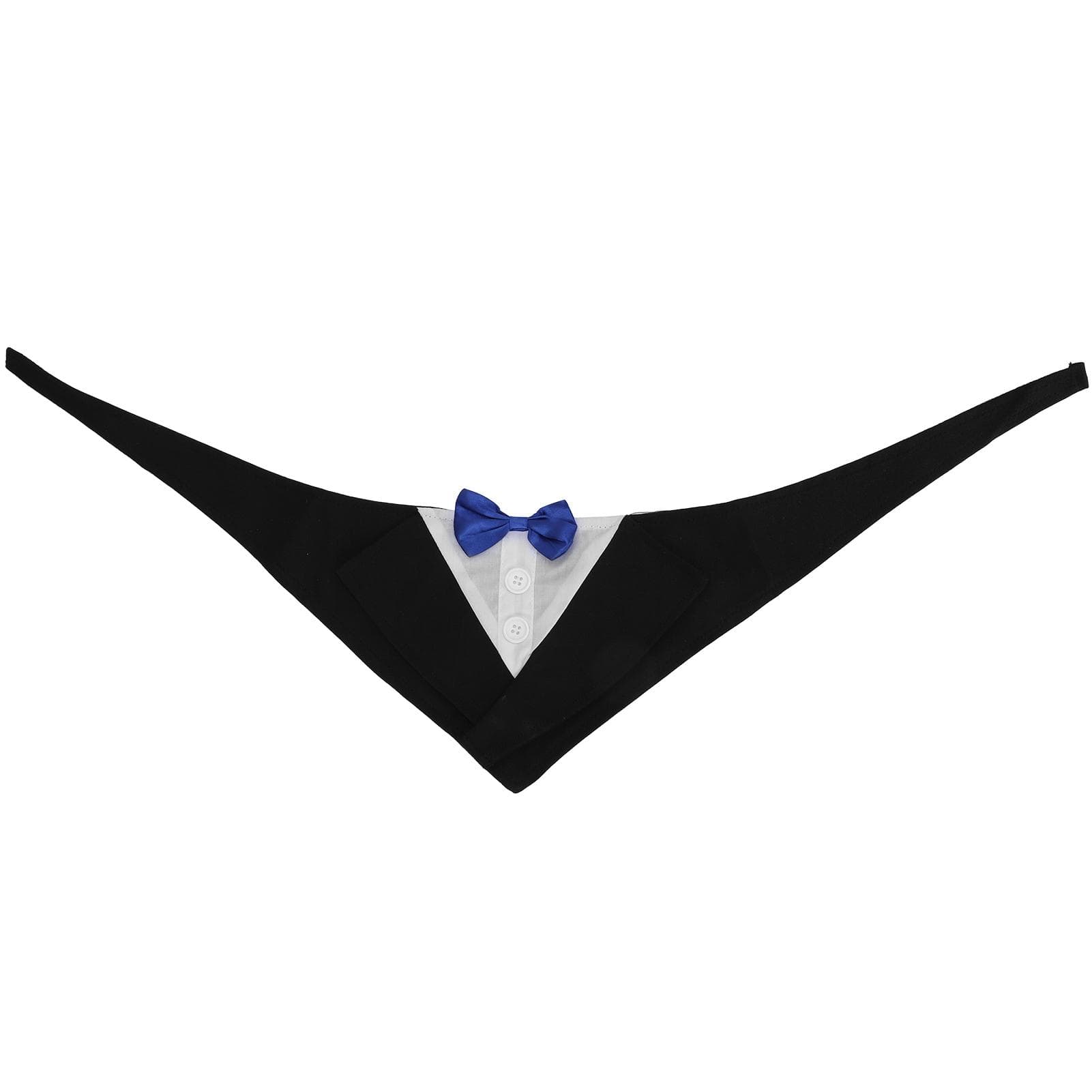 Pet Dog Suit Bandana Set Bow Tie Shirt for Formal Wedding Party for Large and Medium Dogs Blue L L blue