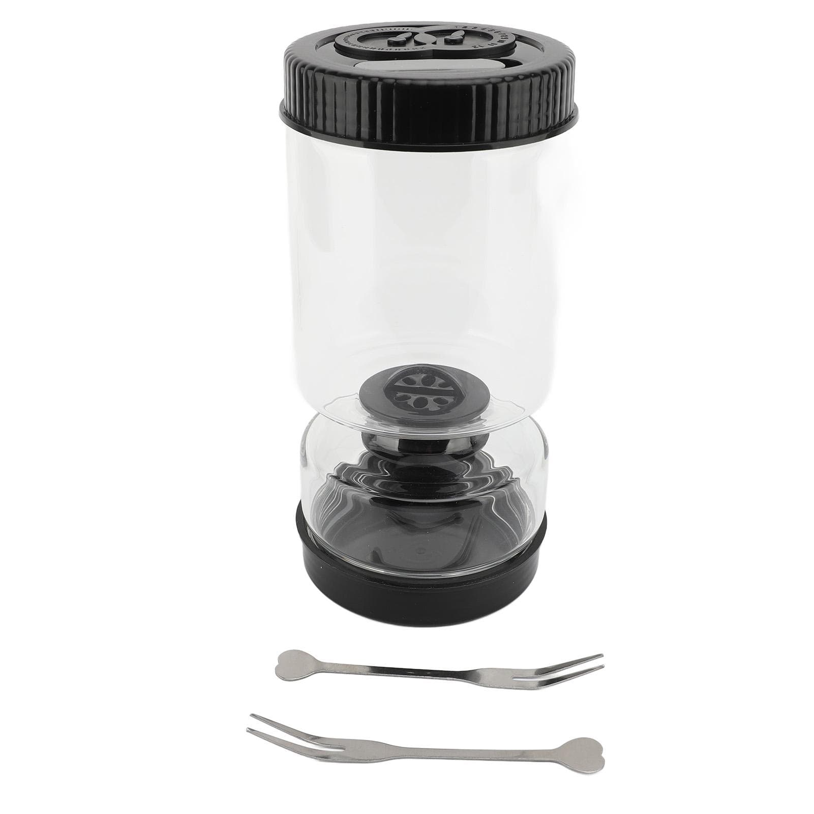 Filtered Pickle Jar Glass Leakage Proof Juice Separator Pickle Juicer Kitchen Supplies Black