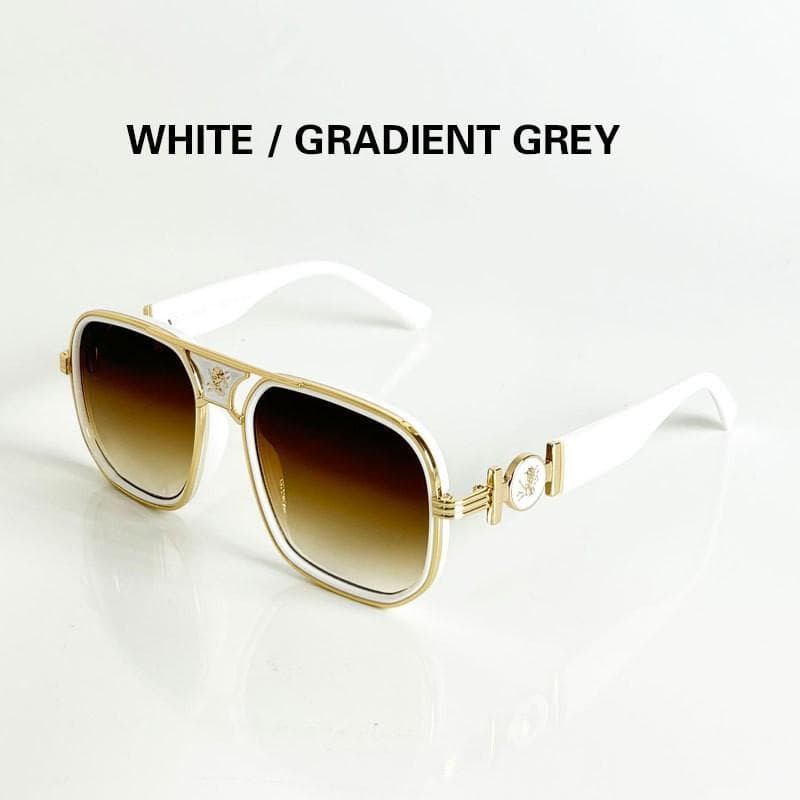 Medusa Sunglasses With Head Decoration For Men And Women, Classic Metal Sunglasses With Middle Beam, Uv Protection