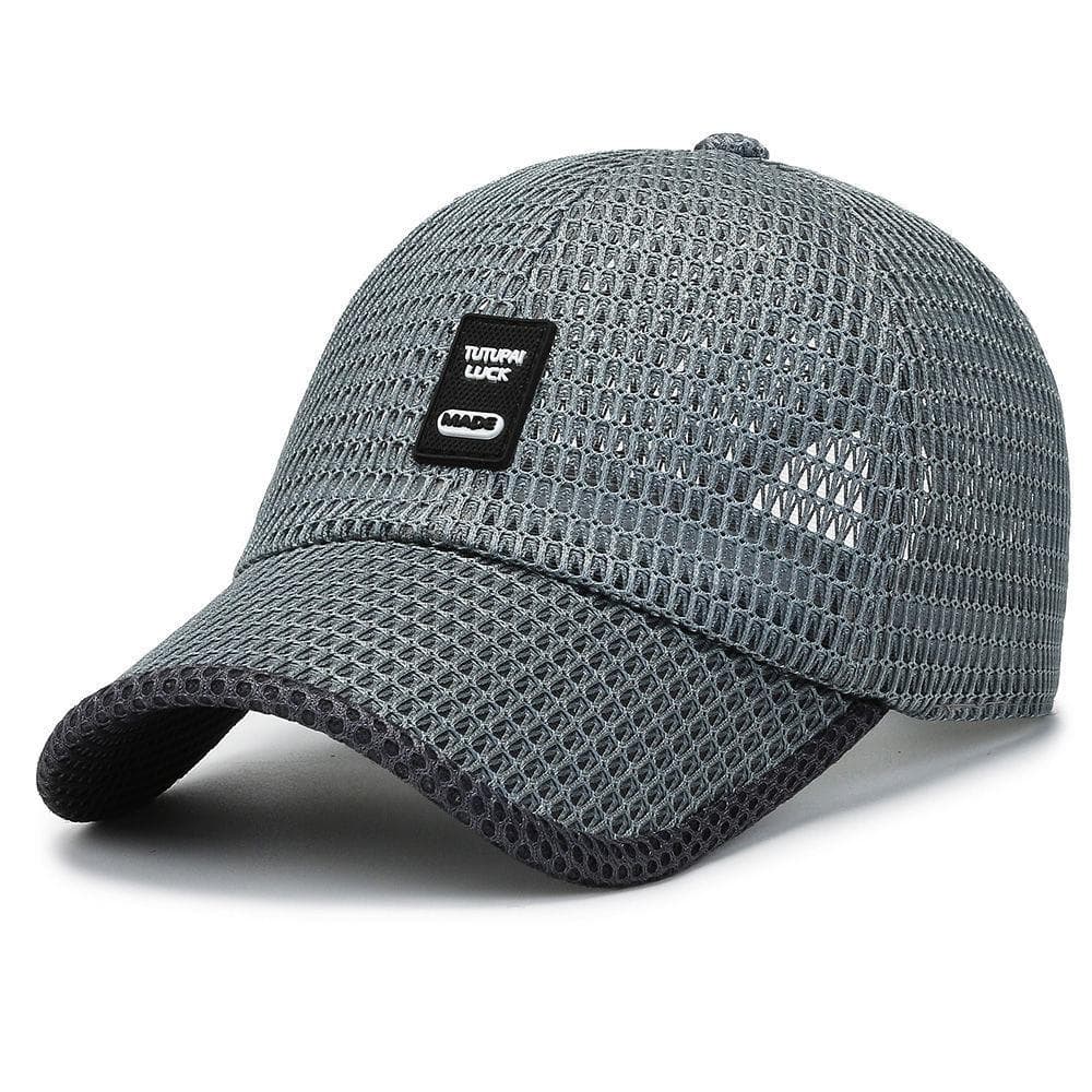 [NORTHWOOD] Men's Mesh Baseball Cap Breathable Summer Caps Dad Hat Outdoor Fishing Hats Bone Gorras Snapback Trucker Cap dark grey