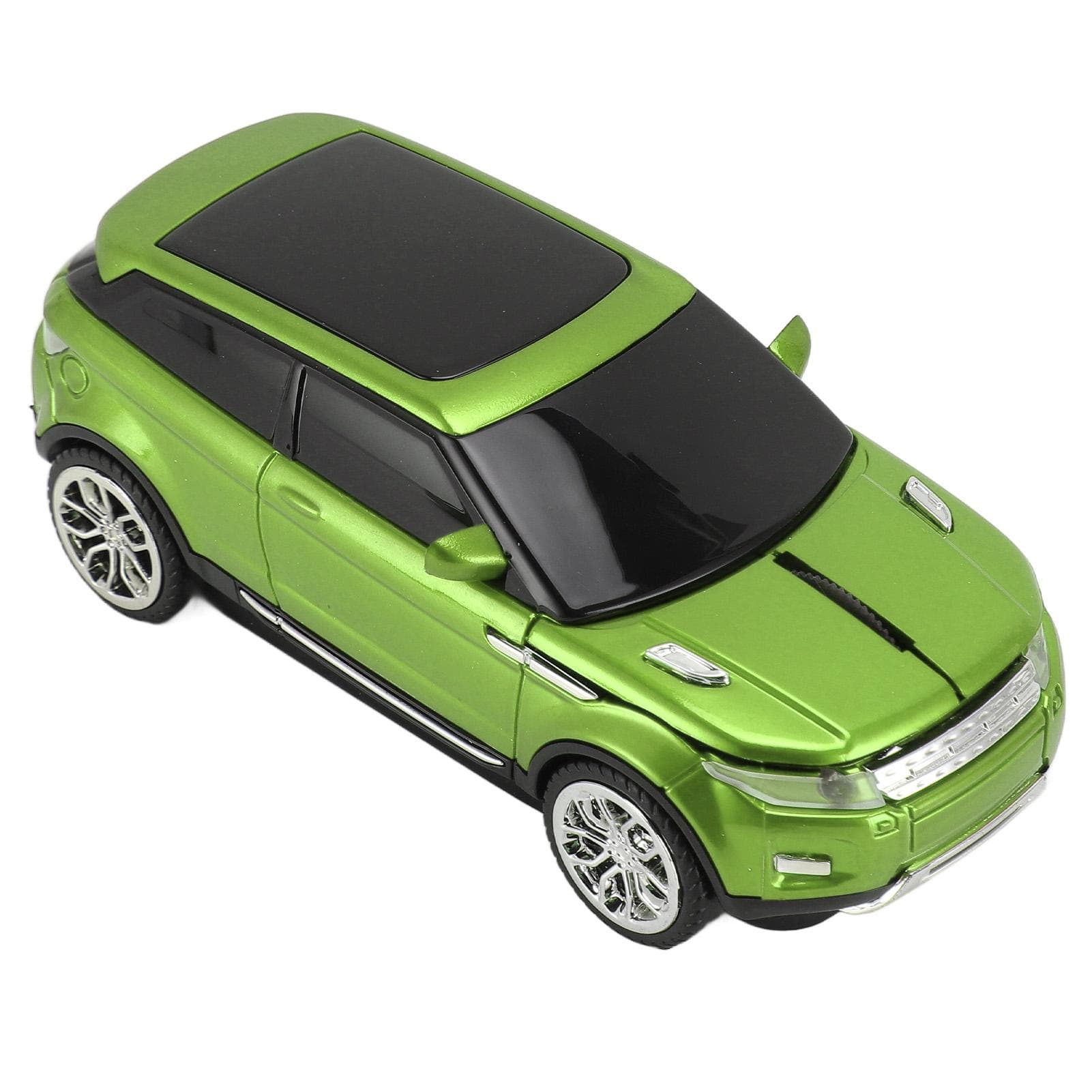 Car Shape Wireless Gaming Mice 2.4GHz 1600 DPI Cool 3D Car Shape Computer Mouse with USB Receiver green