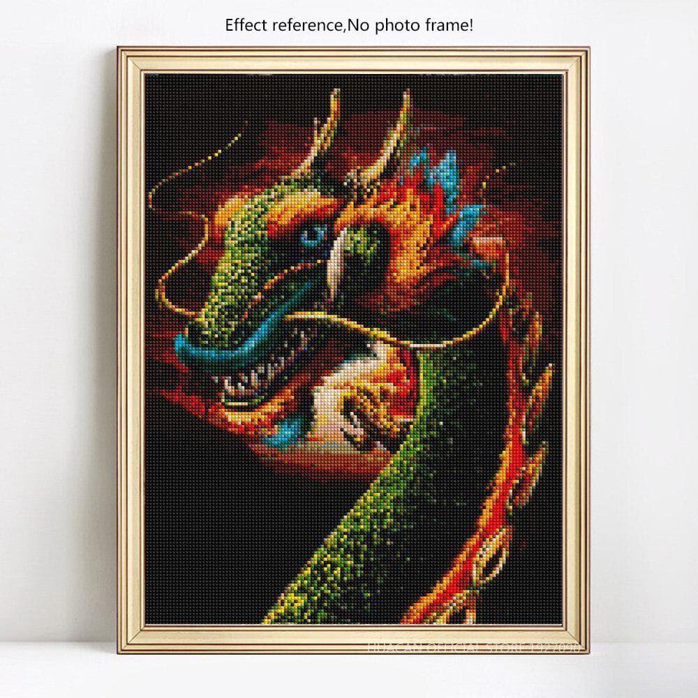 Diamond Painting Dragon Pictures With Rhinestones Diamond Mosaic Full Layout Diamond Embroidery 20X30
