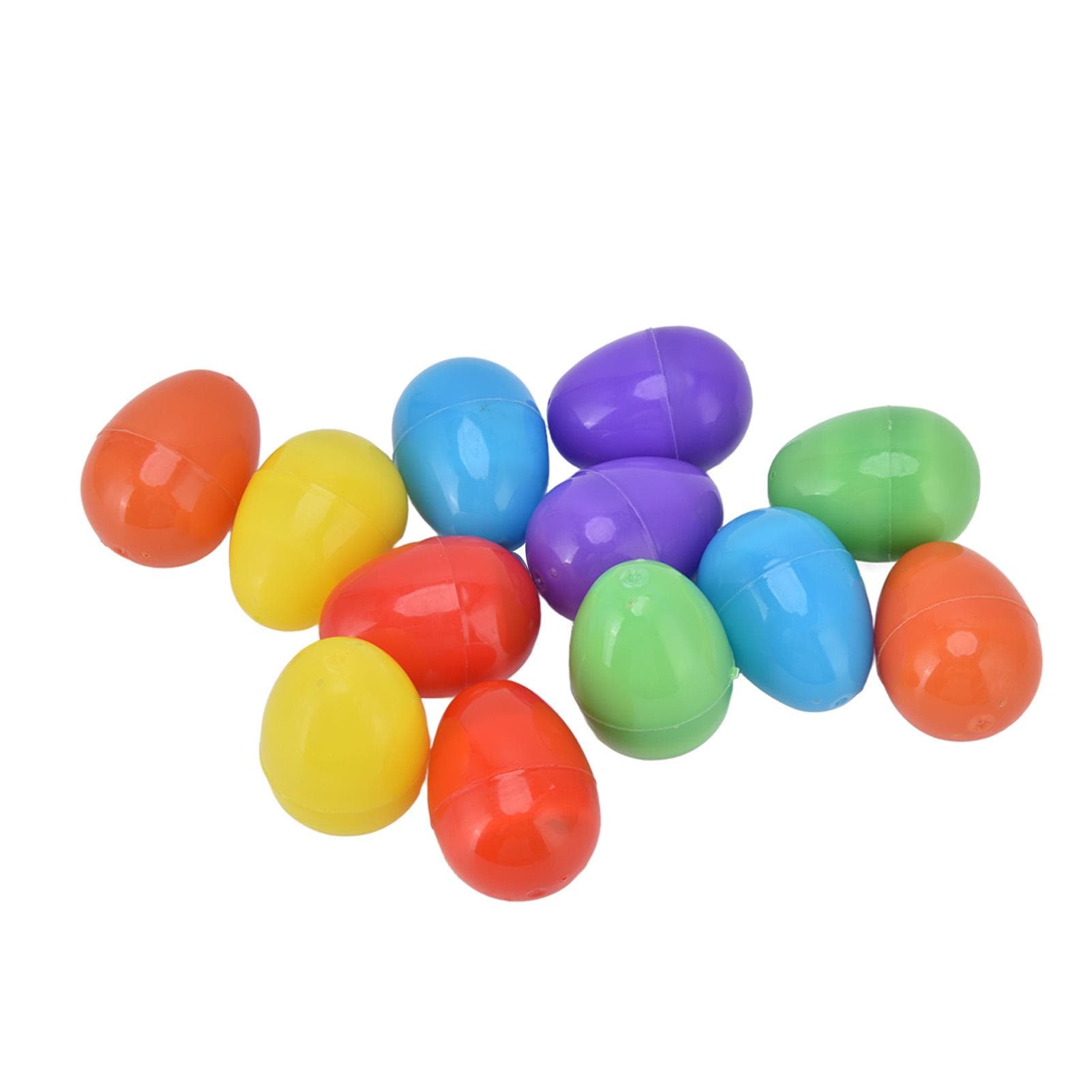 12pcs Easter Eggs Light Up Glowing Decorative DIY Plastic Built in Battery Warm LED Easter Eggs for