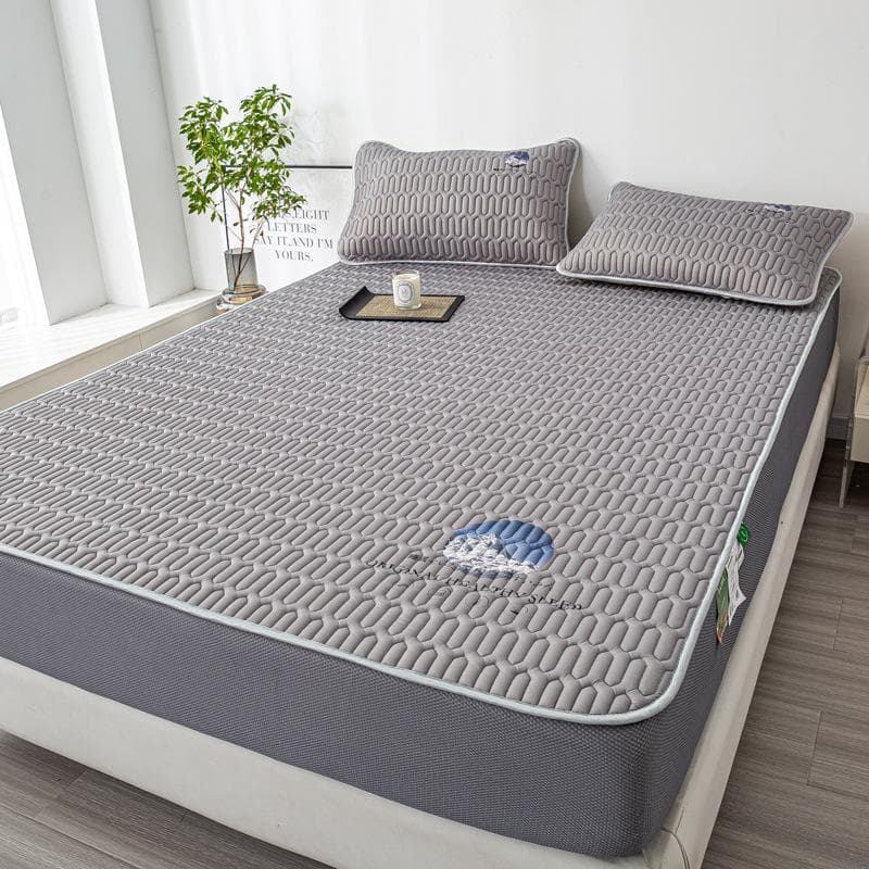 Simple Thin Summer Mat cover for Bed High-quality Cool Feeling Fabric Fitted Bed Sheet Set Queen Breathable Bedsheet 120x200cm 2pcs