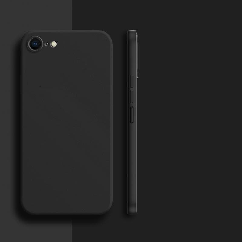 For iPhone 8 Case For iPhone SE 2022 2020 7 8 Cover Case Luxury Shockproof Soft TPU Liquid Silicone Phone Back Case For iPhone 8 For iPhone 8 black