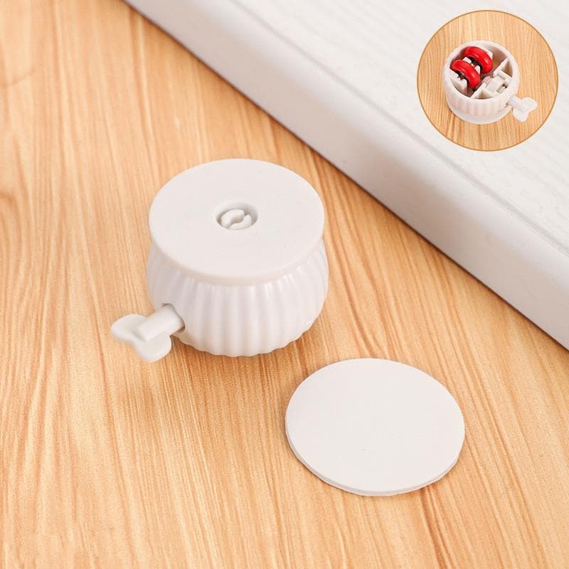 4Pcs Self Adhesive Type Furniture Casters Wheels Mute Wheels Universal Wheel 360° Rotation Strong Load-bearing With Brakes white