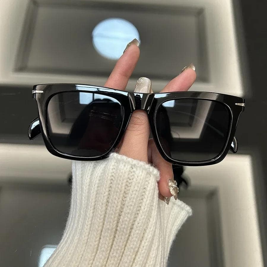 Designer Brand Square Sunglasses for Women Men Colorful Black Frame UV Protection Fashion Mirror Lens Sun Glasses Other