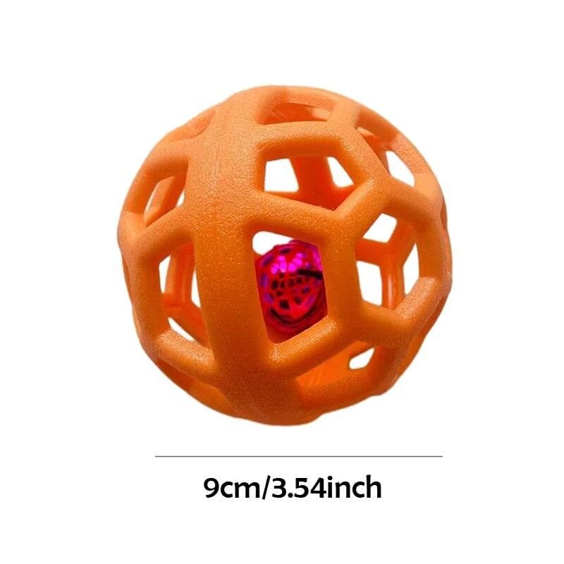 Dog Chew Ball Toy TPR Pets Interactive Training Toys for Small Large Dog Teeth Cleaning Molar Supplies Outdoor Pets Ball Toy orange