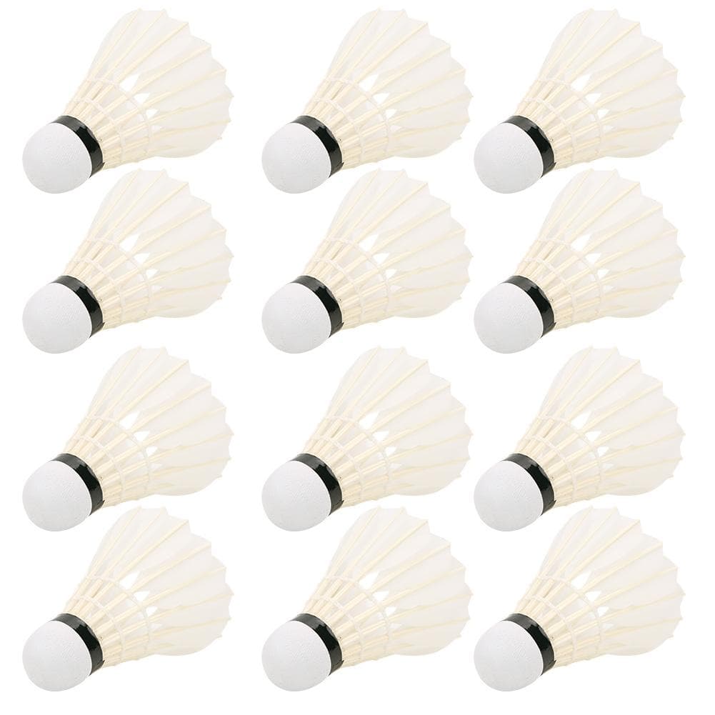 12PCS 1005 Goose Feather Durable Badminton Shuttlecocks for Sports Training Practice12PCS
