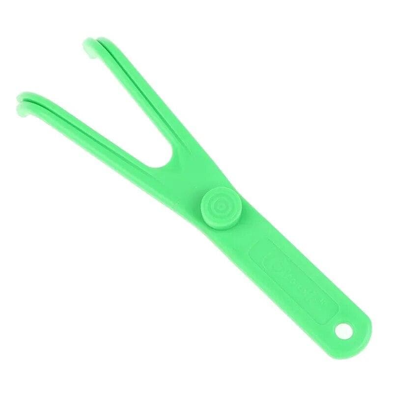 Dental cleaning Y-shaped floss holder Floss rod Non-slip handle Floss accessory Tooth cleaner Portable cycle green