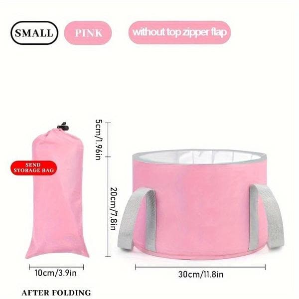 1pc Collapsible Foot Bath Basin For Soaking Feet Portable Foot Bath Tub Bag With Handles Washbasin For Traveling Camping Portable Foot Bath Bag