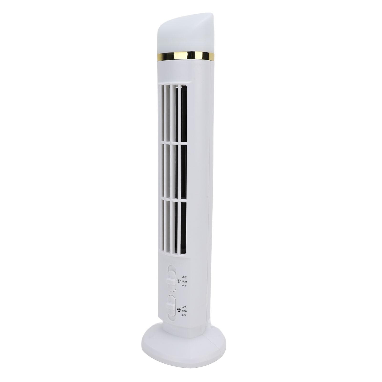 Tower Fan Multifunctional LED Light Tower Desk Fan Adjustable Speed Tower Floor Fan for Office Dorm