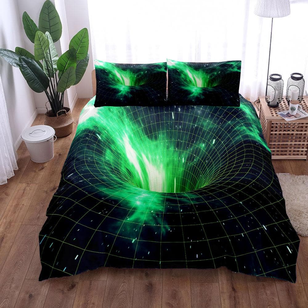 Worm Hole Astronomy Duvet Cover Set King Queen Double Full Twin Single Size Bed Linen Set EU single(135x200cm)