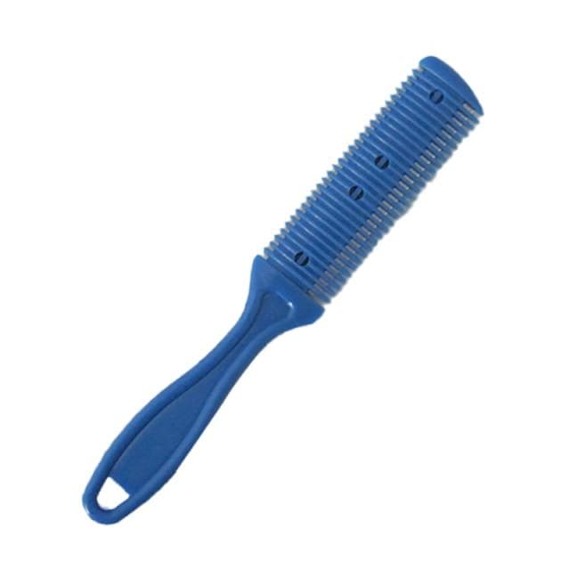 Hair Cut Styling Barber Scissor Razor Magic Blade Comb Hairdressing Tool Kit 1PCS Top Quality Double-Sided Knife Hair Scissors blue