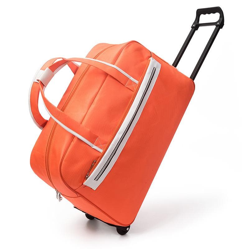 Luggage Bag Travel Duffle Trolley bag Rolling Suitcase Trolley Women Men Travel Bags With Wheel Carry-On bag orange