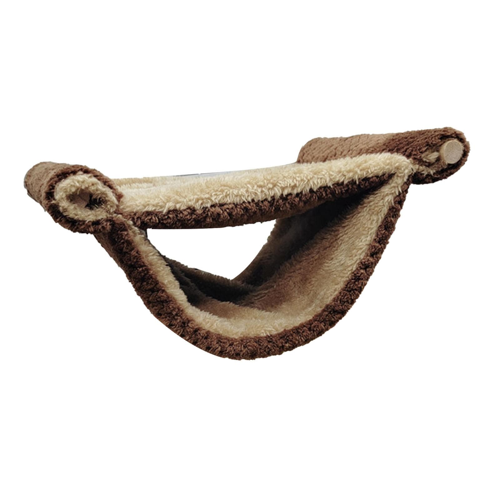 Small Animal Hanging Hammock Bed Soft Warm Double Layer Small Pet Cage Hammock for Squirrel Hamster S(for 2-4kg) brown