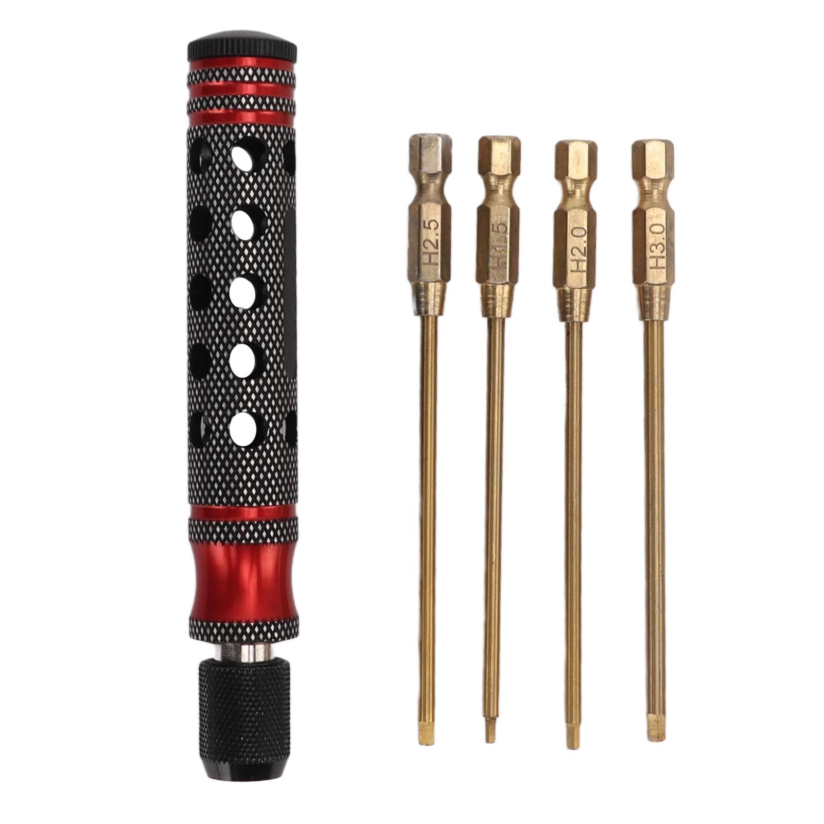 4 in 1 RC Repair Screwdrivers Hex Screw Driver Bit Tool Set for RC Car Ship AirplanesGold