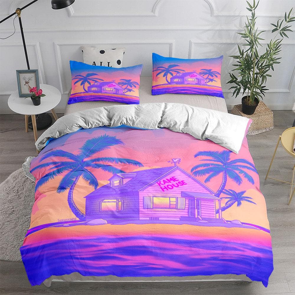 Kame House My Home Duvet Cover Set King Queen Double Full Twin Single Size Bed Linen Set EU single(135x200cm)