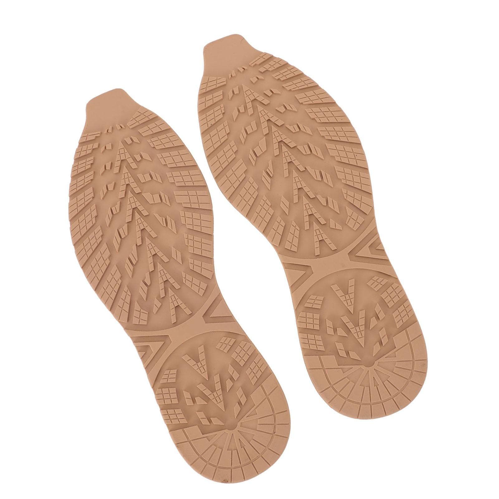Shoe Sole Replacement Rubber Full Bottom Non Slip V Shape Repair Material Wear Resistant Silent beige