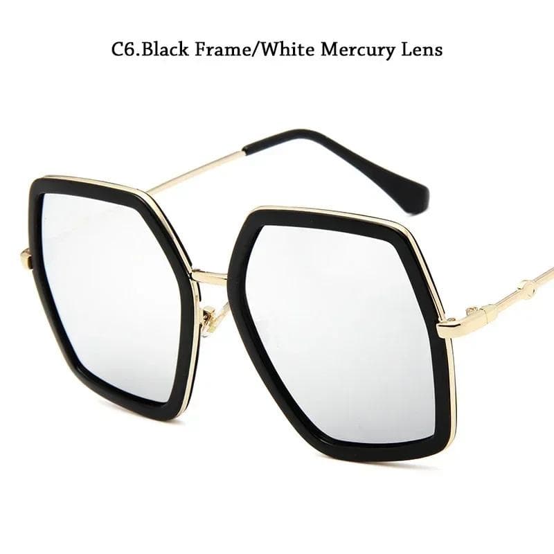 New Oversized Square Sunglasses Women Luxury Designer Vintage Big Frame Sun Glasses UV400 Protection