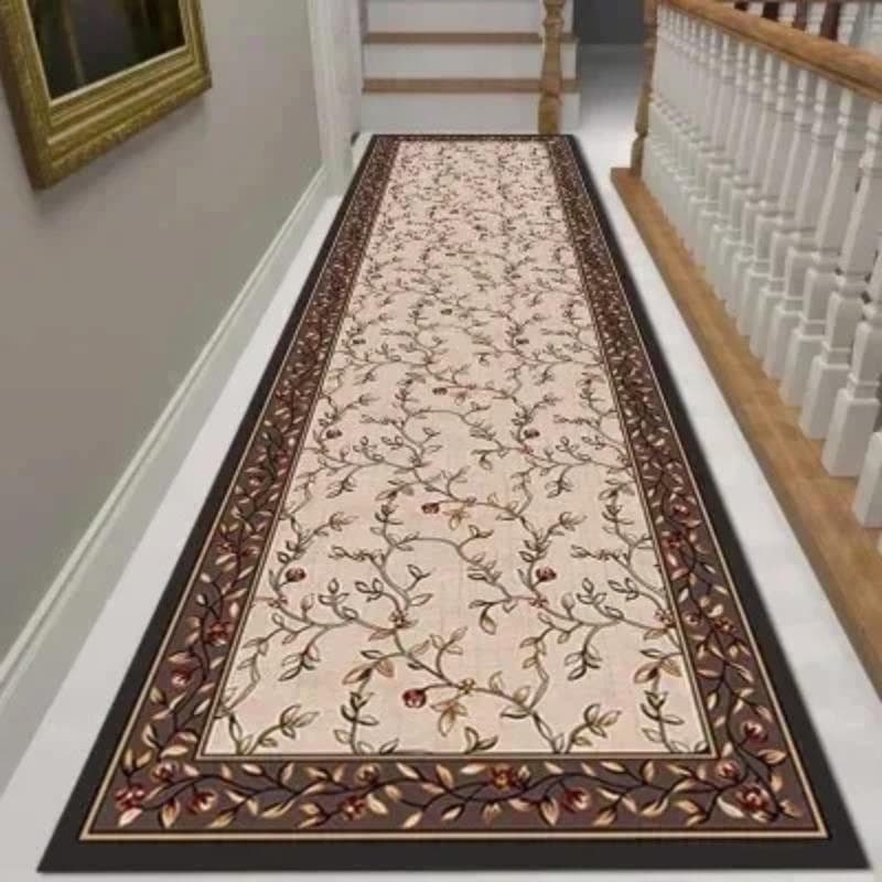 Nordic Style Living Room Hall Carpet Long Hallway Corridor Rugs Kitchen Mat Flannel Anti-slip Doormat National Bedroom Area Rug 50x200cm