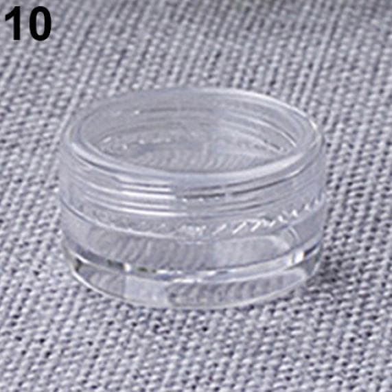 Small Plastic Cream Sample Mini Round Empty Bottle Jar Pot Cosmetic Container clear