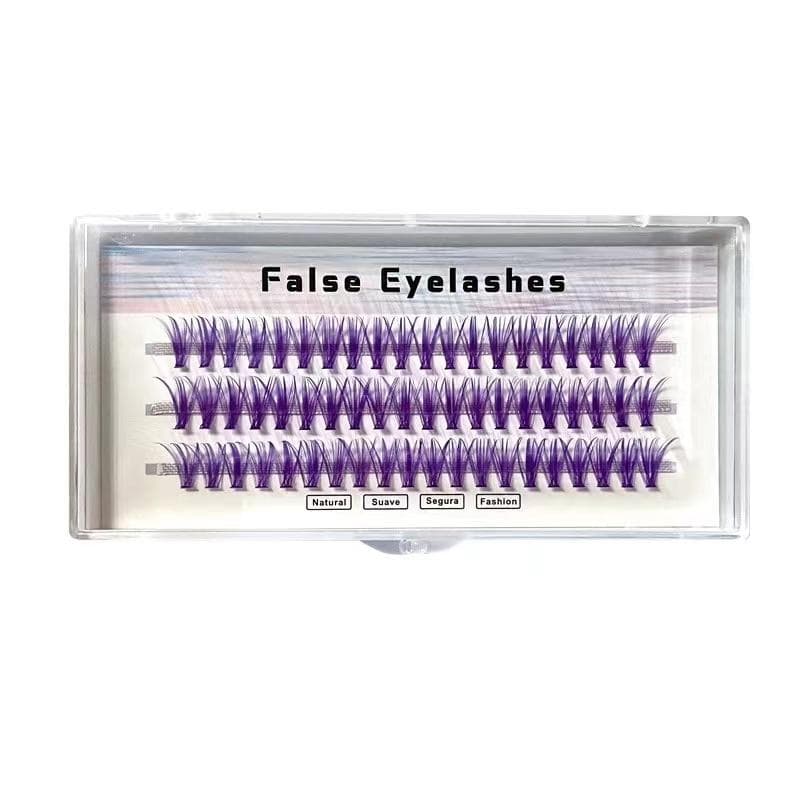 1Box Colorful Individual Lashes Professional Eye Makeup Grafting False Eyelashes For Eyelash Extension 11mm purple