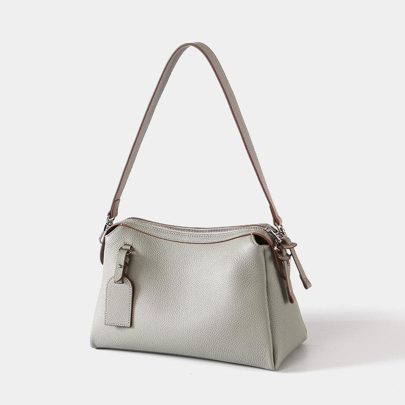Top-grain Leather Pillow Bag, Simple and Niche Design, Hand-held Shoulder Bag, Large-capacity Genuine Leather Crossbody Bag