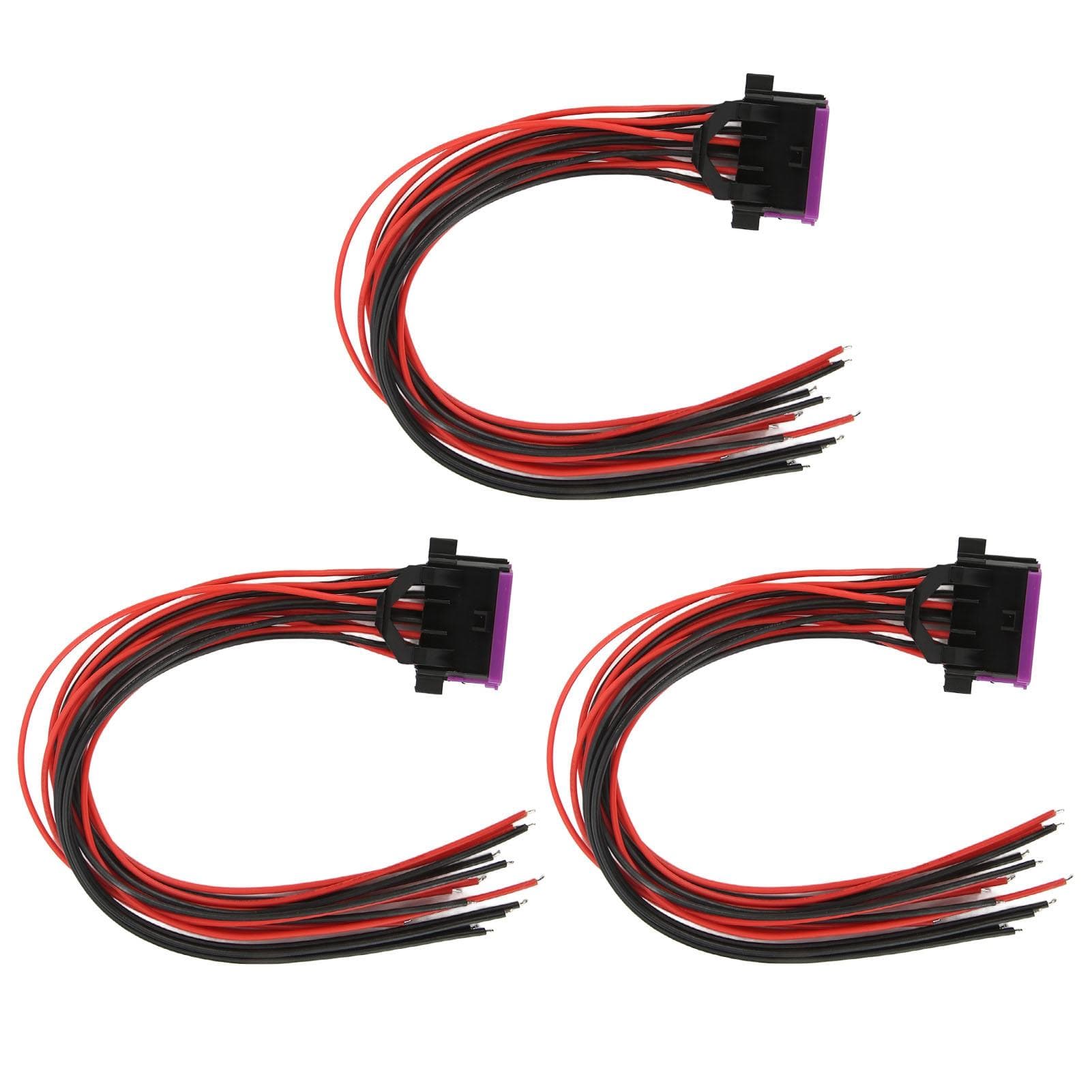 3 Pcs 16 Pin OBD2 Female Connector Cables 30cm J1962 OBDII Automotive Adapter Plug Diagnostic