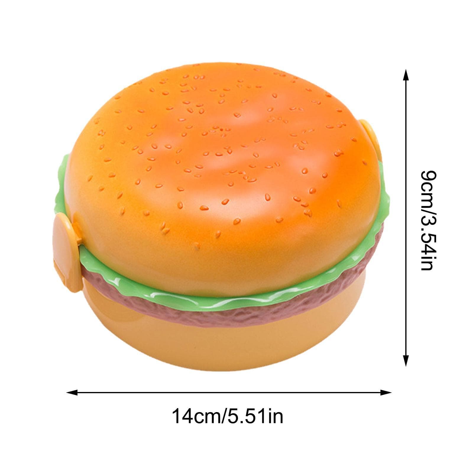 Portable New Double Hamburger Lunch Box Cute Hamburger Lunch Box Lunch Box Children's Lunch Box