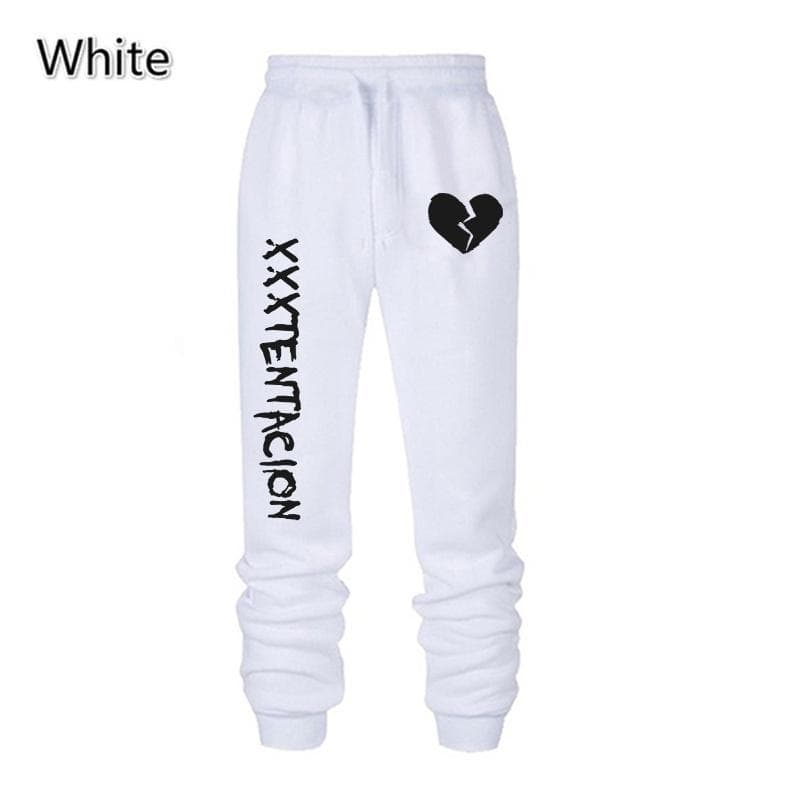 XXXTENTACION Printed Sweatpants Men/women's Autumn Winter Casual Loose Sport Pant Trousers XXXL white