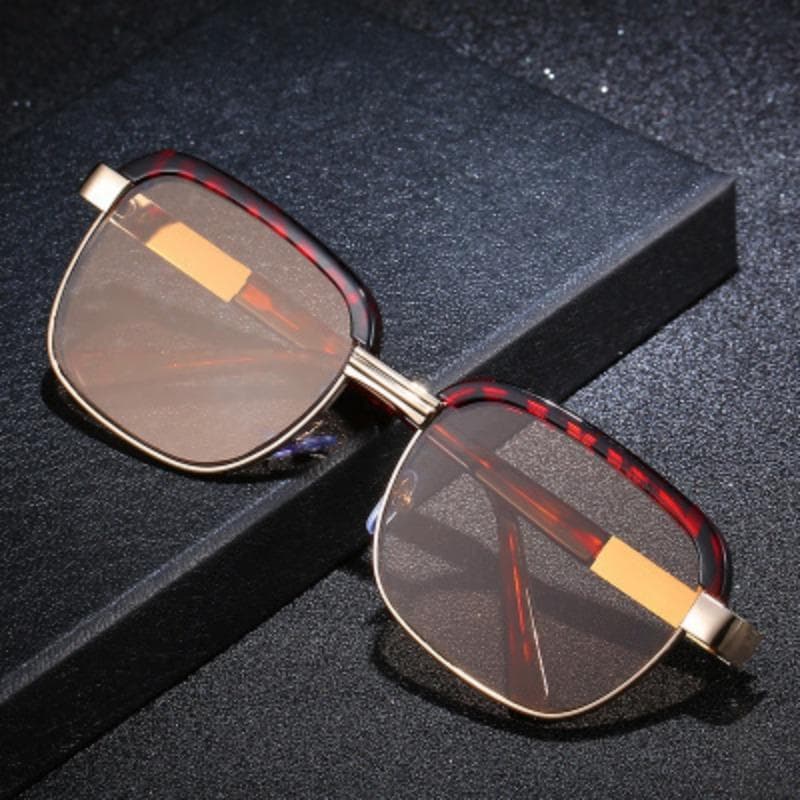Eyebrow Large Frame Sunglasses Retro Driver Glass Glasses Stone Mirror