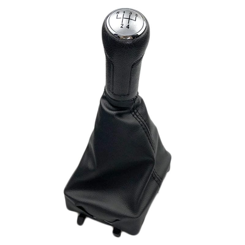 For VW Volkswagen Polo 9N 9N2 2002-2009 2010 Sedan Gear Shift Knob Shifter Lever Stick Gaiter Boot Cover Case Cars Accessories 5 Speed Silver Black