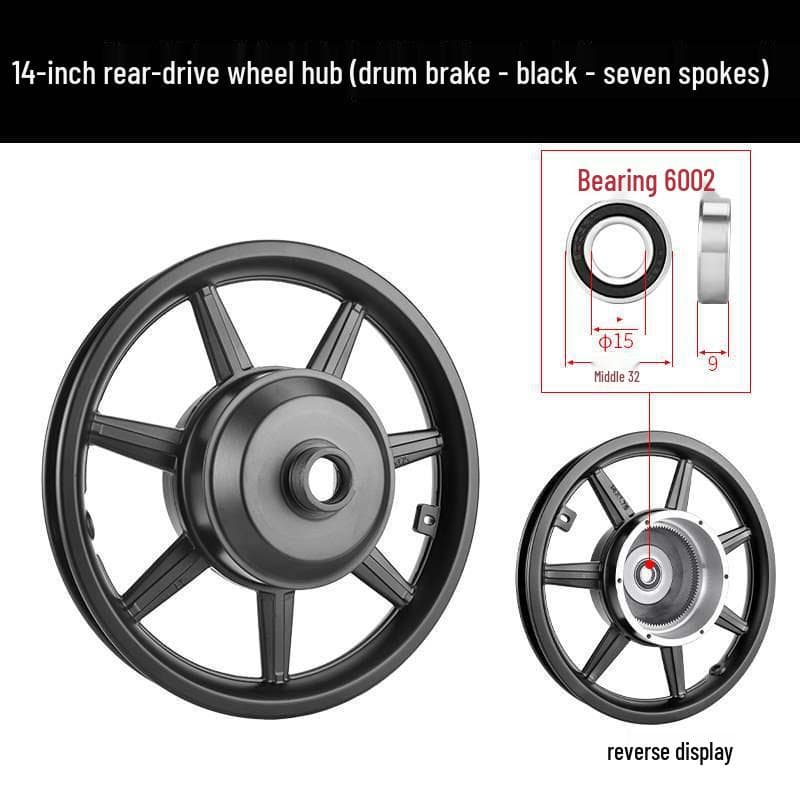 14 Folding Electric Bicycle Motor 36V/48V 350W-500W Front/Rear Drive High-Speed Hub