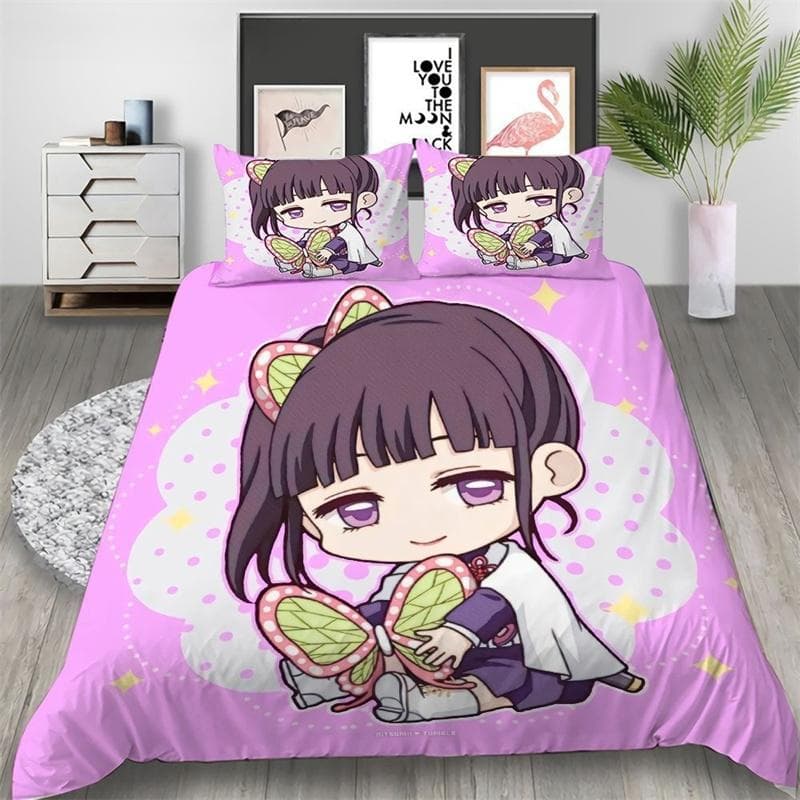 Japan Anime 3D Printed Kawaii Demon Slayer Bedding Set Duvet Covers Comforter Bedding Sets Bedclothes Bed Linen Home Textiles 200x230cm 3pcs