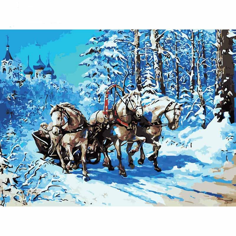 Diamond Painting Paint Horse Diamond Embroidery Cross Stitch Painting Living Room Wedding Decoration 20X30CM