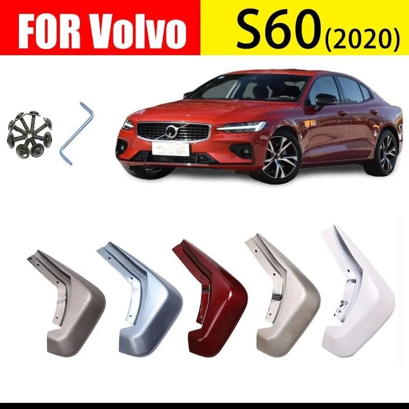 Mudguards For New Volvo s60 Fenders Mudguard Splash VOLVO S60 Mudflaps Guard Fender Mud flap Car accessories Front Rear 4 pcs Paint red