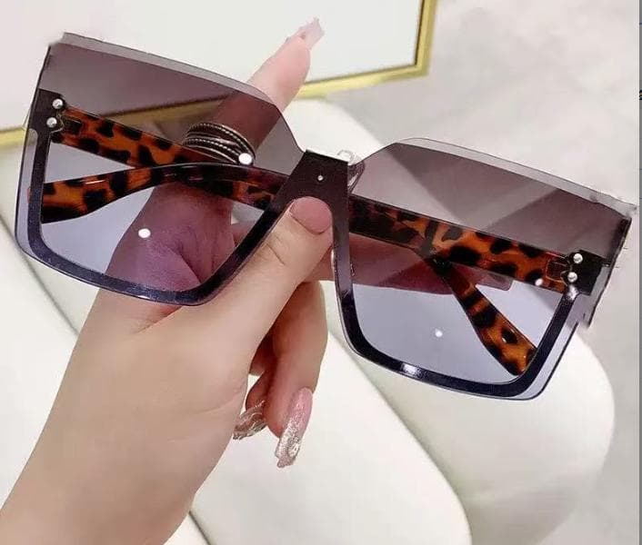 New European American Style Half Frame Metal Sunglasses Fashion Slim Women Anti UV Glasses