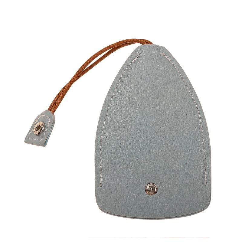Portable PU Leather Car Key Pouch Large-Capacity Pull Out Key Chain Holder Wallet One Size blue