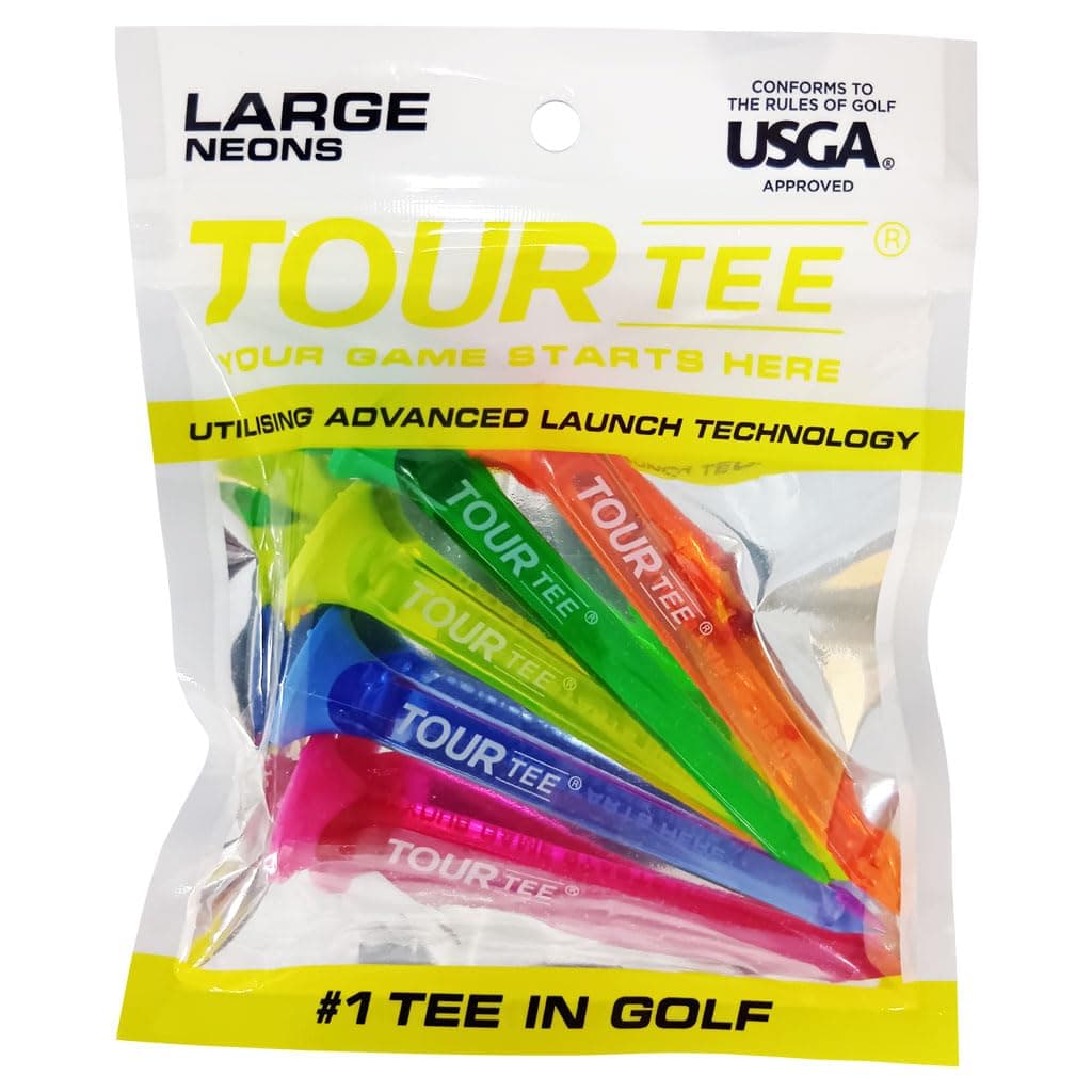 TOUR TEE LARGE NEONS Golf Tees (5 tees)