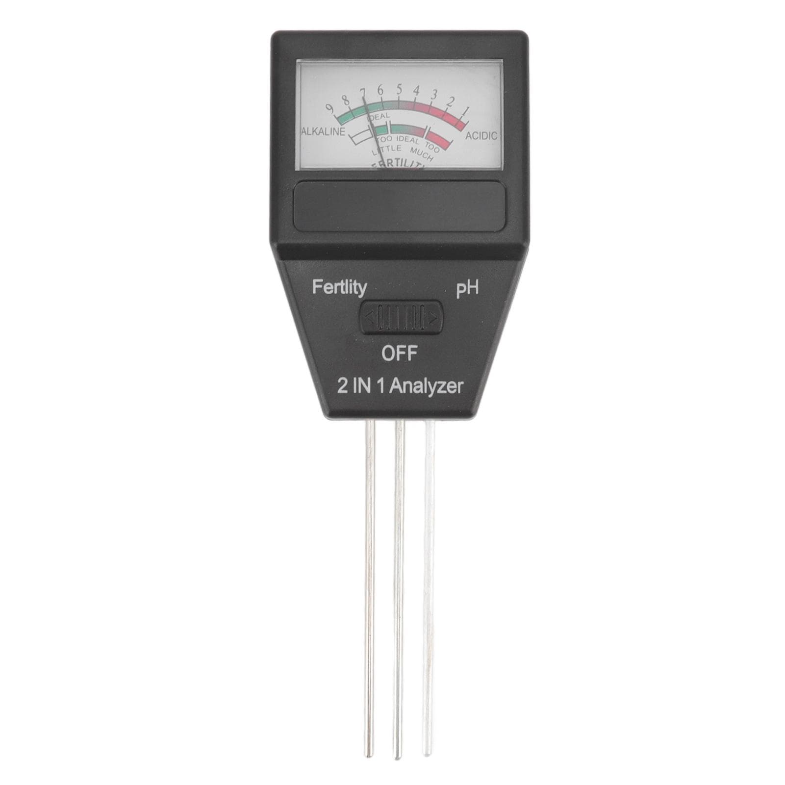 2 in 1 Soil PH Meter Soil Fertility Tester with 3 Probes for Home Garden Lawn Farm Indoor and