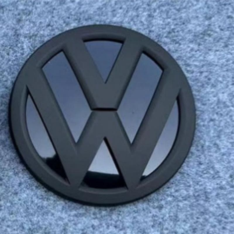 For VOLKSWAGEN Suitable for Volkswagen T6 bright black silver matte 170mm front radiator grille logo+130mm rear trunk lid logo c
