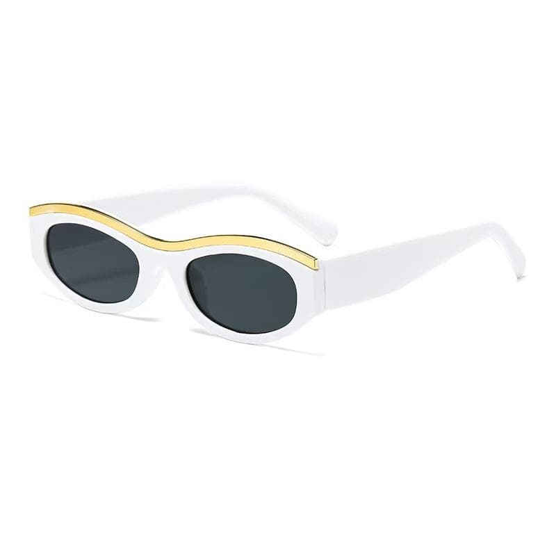 New Arrival Vintage Cat Eye Sunglasses Women Oval Round Sun Glasses Female Shades Fashion Eyewear MULTI