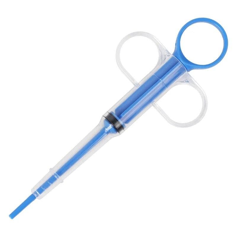 Cat Pill Shooter Pet Piller Gun Dog Pill Shooter Cat Tablet Soft Tip Syringe Pet Medical Feeding Dispenser Tool for Small Animal blue