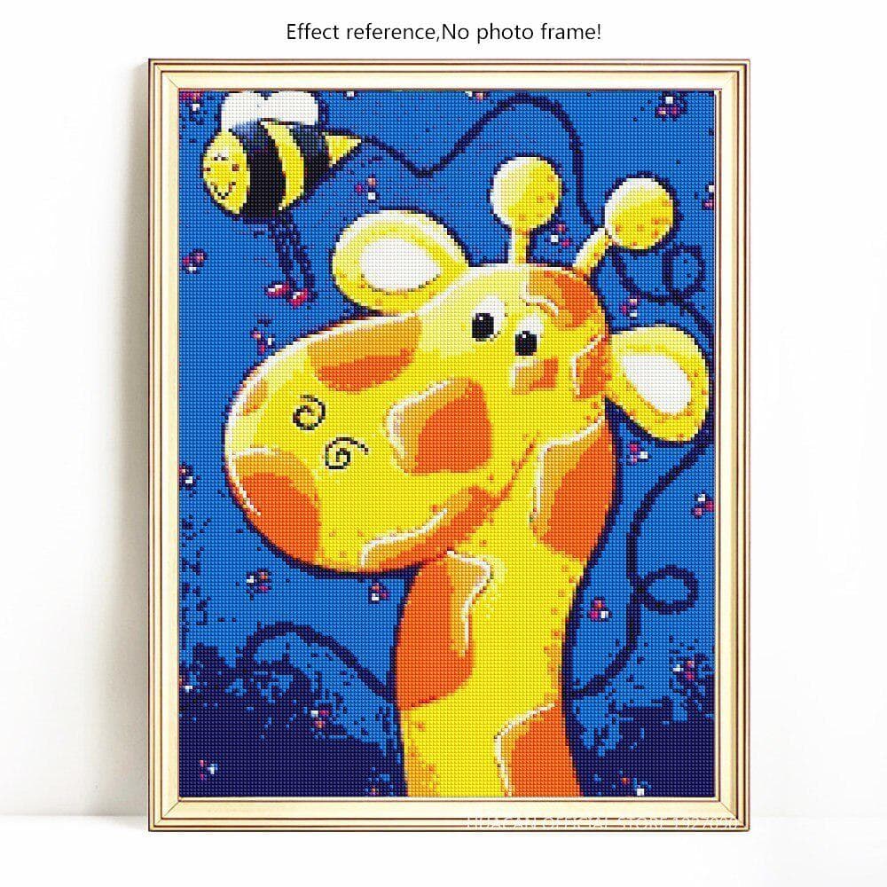 5D DIY Diamond Painting Cartoon Bee Full Round Rhinestone Picture Embroidery Sale Diamond 20X30