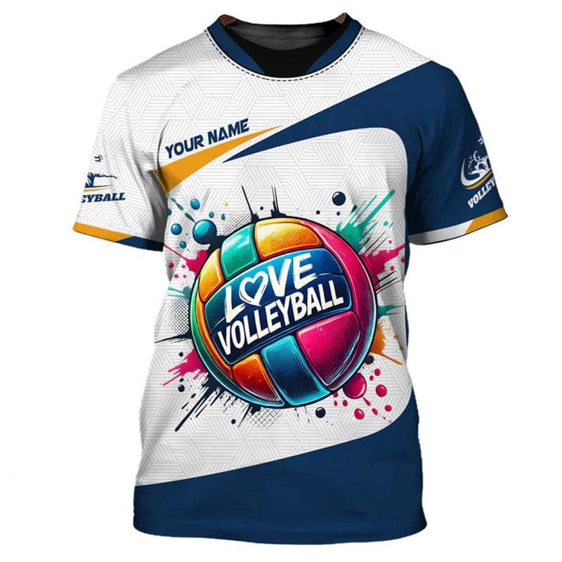 volleyball uniform personalized customization name unisex 3D print men's T-shirt fashion shirt athlete quick drying clothes 6XL
