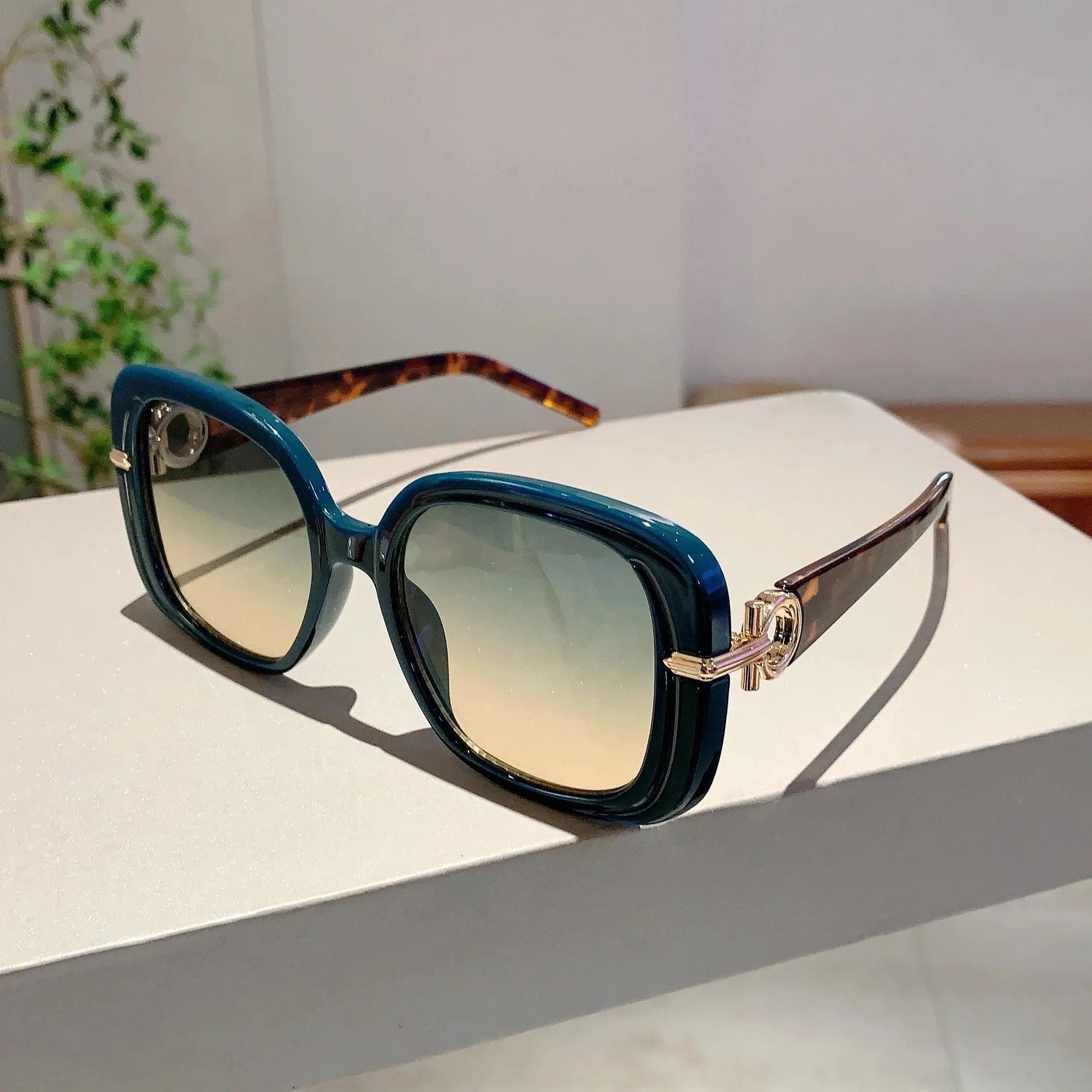 Fashionable Oval Sunglasses for Women Retro Large Frame Glasses Women Daily Wear Sun Glasses Stylish UV Protection