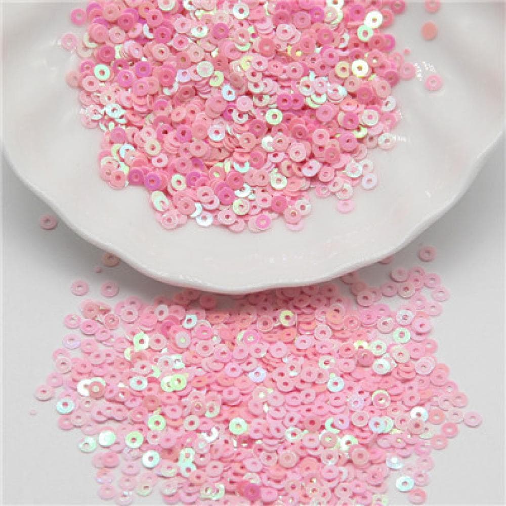 3mm 4mm 5mm 6mm Sequin Flat Round Loose Sequins Crafts Paillette Sewing Clothes Decoration DIY Accessory Lentejuelas Para Coser ab Pink 5mm 1000pcs