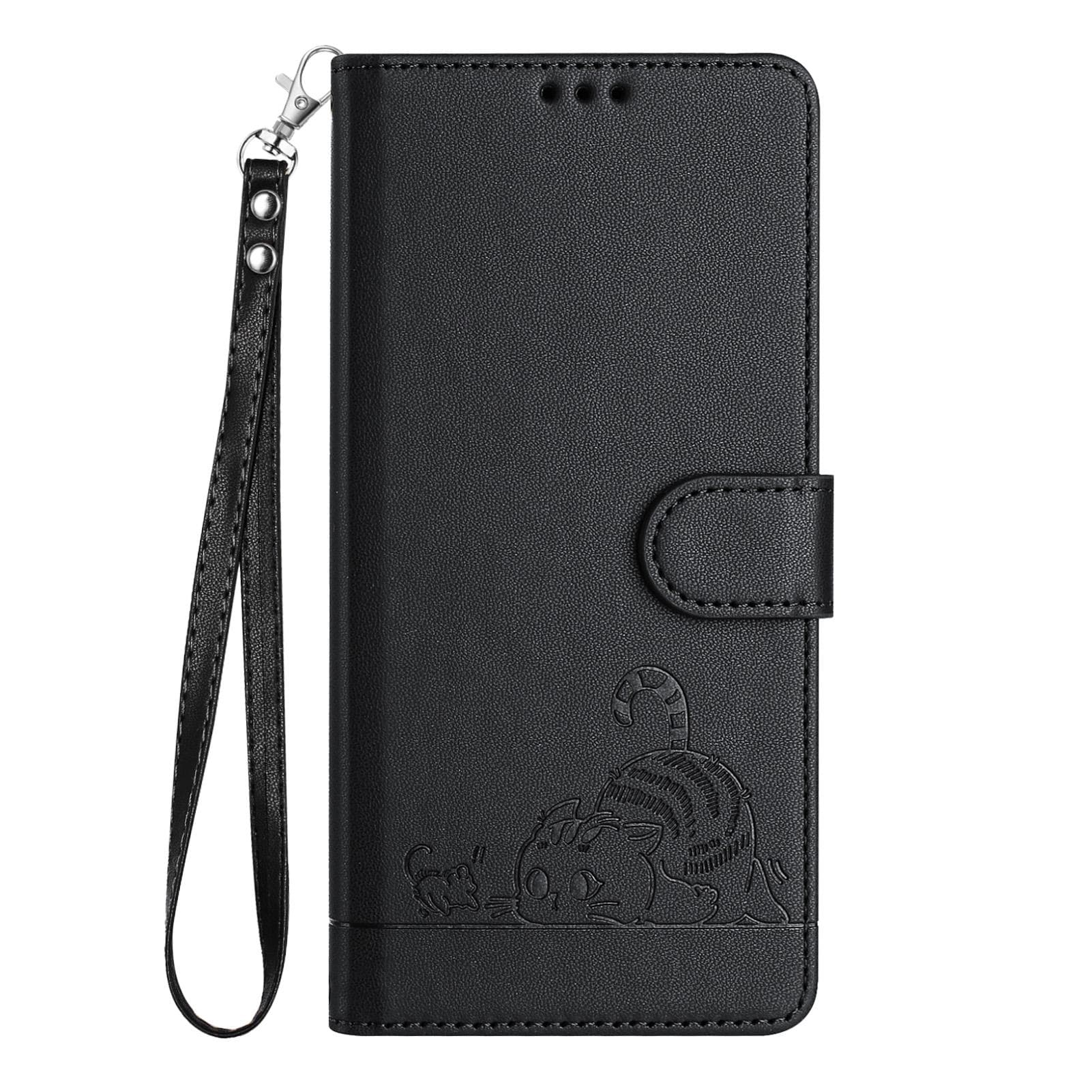 Leather wallet case for Motorola Moto G72, G53, G13, G23, G73, G14, G54, G84, G04, G24, G34 Moto G53J 5g black