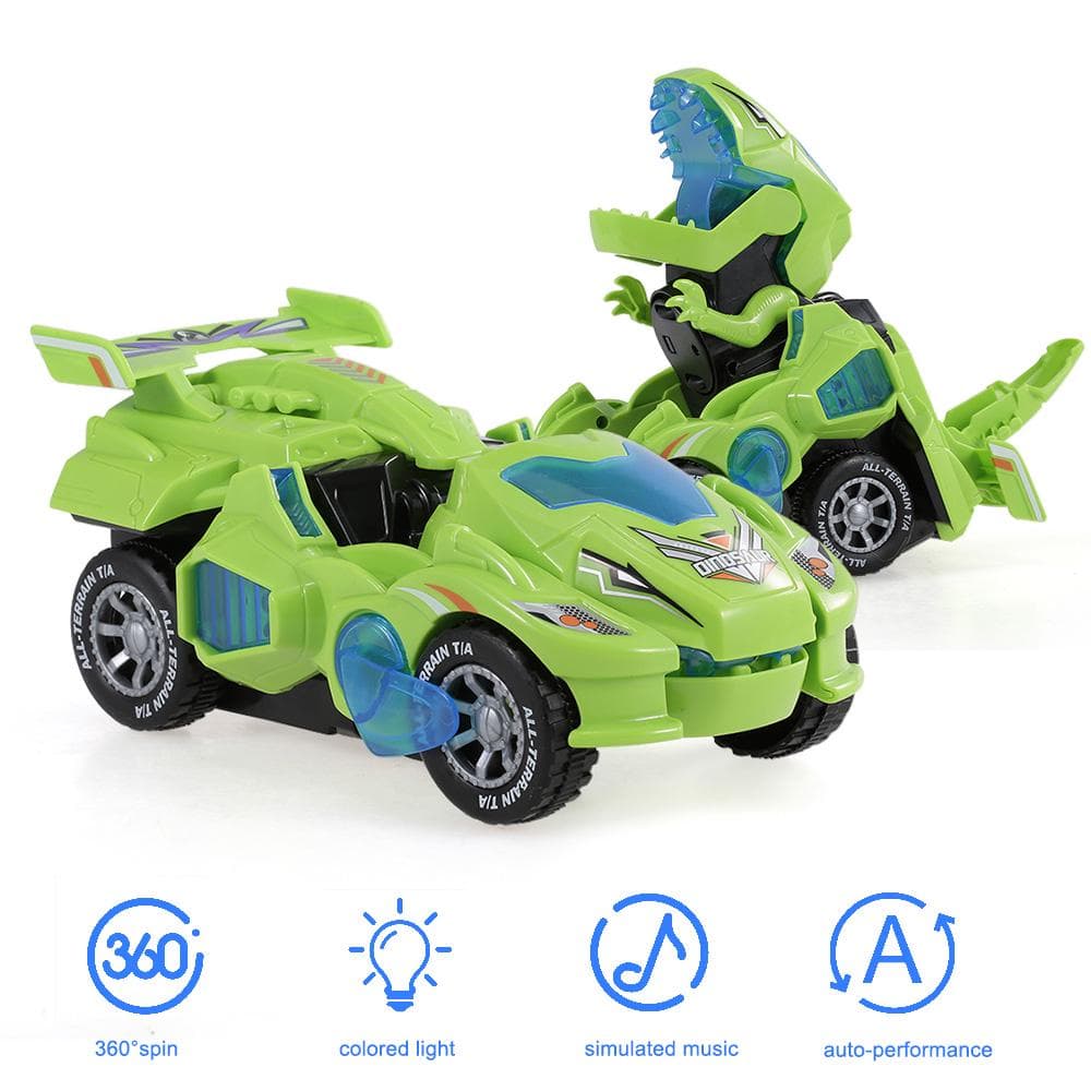 Pull Back Dinosaur Cars Dinosaur Car Toys Transformable Dinosaur Pull Back green